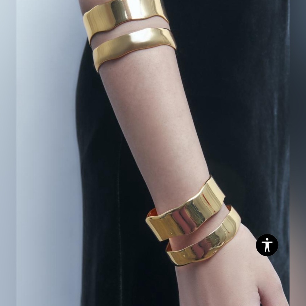 Zara PACK OF WAVY BRACELETS NWT